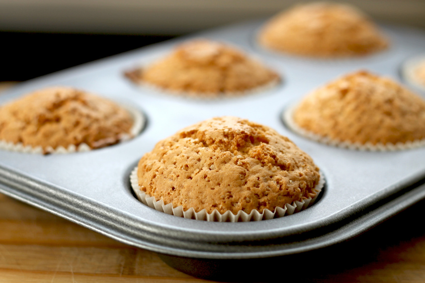 Baked Muffins in the Baking Dish