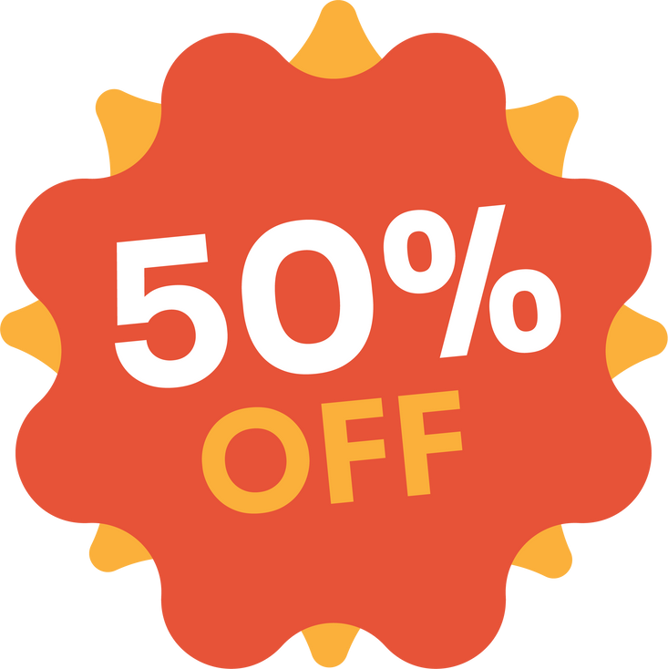 50% Off Badge 